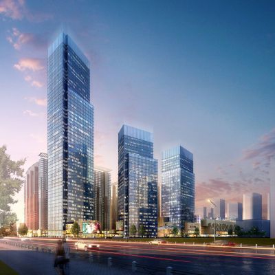 现代商业综合体 高层酒店办公楼  建筑外观