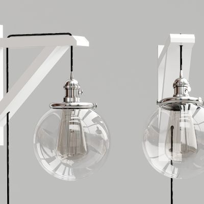 工业风玻璃球壁灯