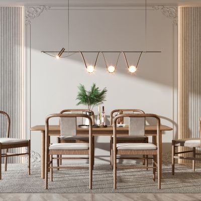 现代实木餐桌椅