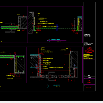 门窗隔断，门套，门表剖面等节点详图17套