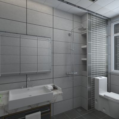 现代黑白灰系列卫生间