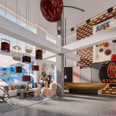 现代酒店大厅前台