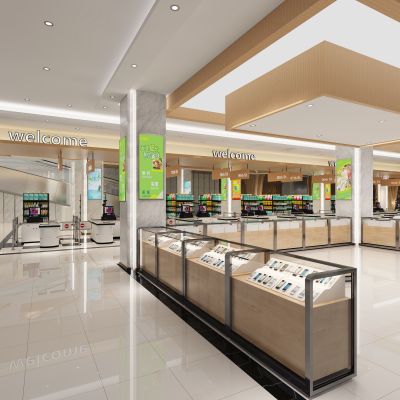 现代超市 收银区