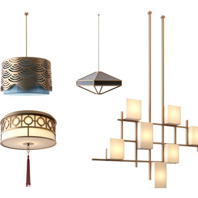 新中式禅意金属吊灯
