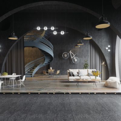 现代酒店大厅前台