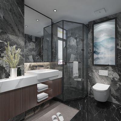 现代家居卫生间 洗手台