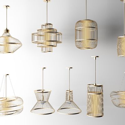 新中式吊灯 金属灯 玻璃灯 艺术灯