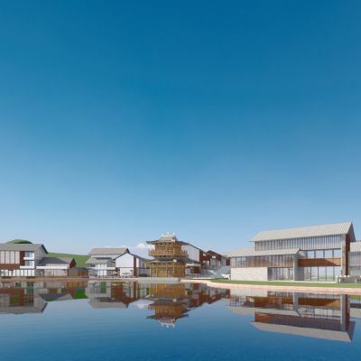 新中式 乡村民宿 美丽乡村 旅游商业街 