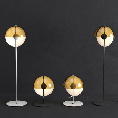现代球形落地灯组合