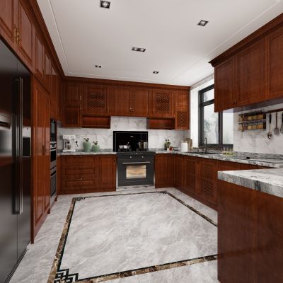 中式厨房冰箱 集成灶 洗碗机一体机