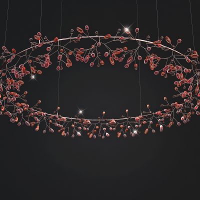 现代圆环水晶吊灯