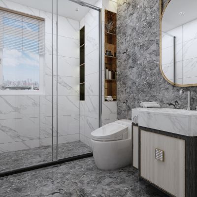 新中式卫生间 新中式洗手盆 洗手台