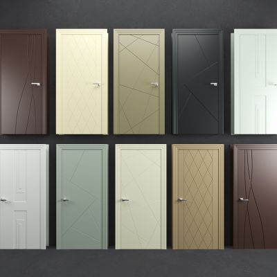 现代线条单开门