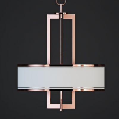 现代轻奢金属布艺吊灯组合