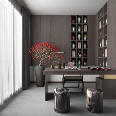 新中式书房 茶室