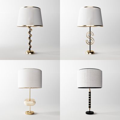现代轻奢金属台灯