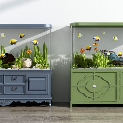 现代简欧鱼缸组合