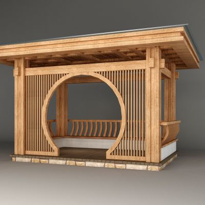 新中式廊架亭子建筑构件