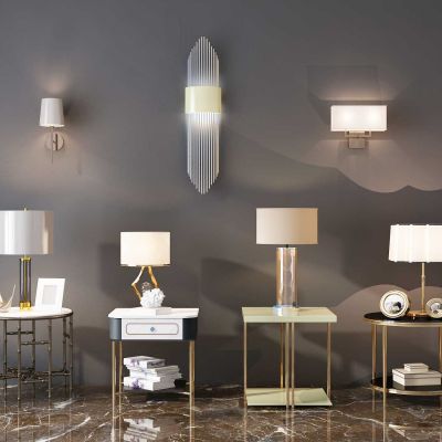 壁灯台灯边几组合