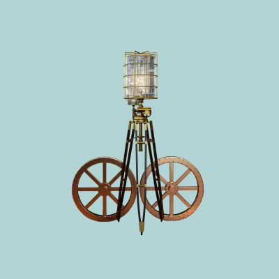 工业风轮子台灯