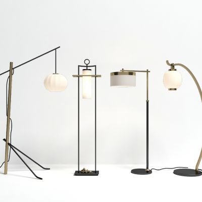 新中式落地灯组合