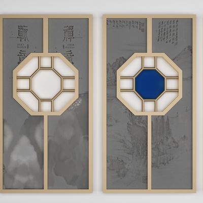 新中式屏风装饰