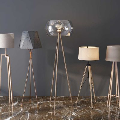 新中式落地灯组合