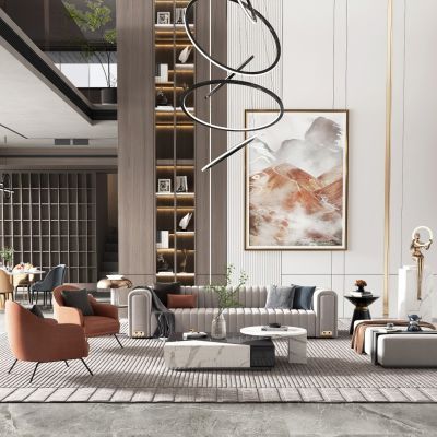 现代复式楼中空客餐厅