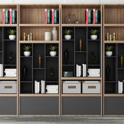 现代书柜装饰