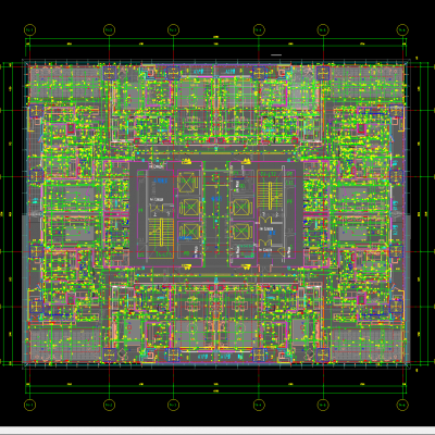 如恩]知名地产公寓现代风格两居室样板间室内装修施工图&效果图&物料表