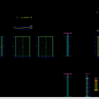 宁波万科中河大都会项目77㎡现代两居室家装样板间施工图