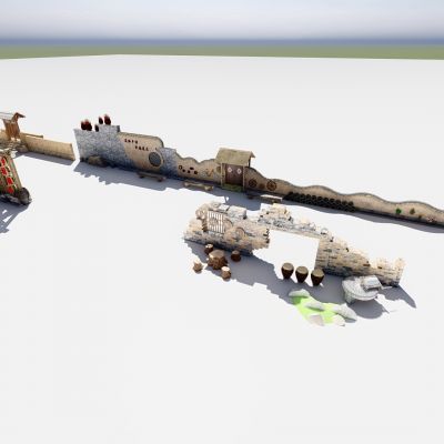 新农村入口景墙 度假村入口标识  景墙 文化墙 新农村围墙