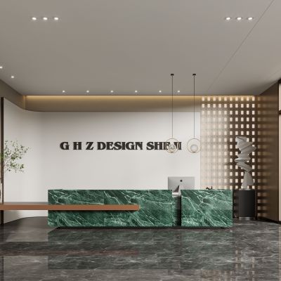 现代大堂前台3D模型