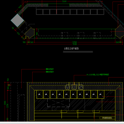 [北京]夏家胡同242㎡吉野家快餐厅室内装饰施工图+效果图