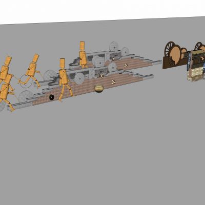 新农村民宿入口景墙 度假村入口标识  景墙 文化墙 入口景墙