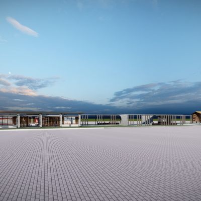 景观连廊 景观文化走廊 公园休憩凉亭 