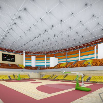 室内球馆 篮球比赛场馆 学校体馆