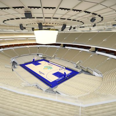 大型室内篮球馆 篮球比赛场馆 体育运动馆 NBA球馆