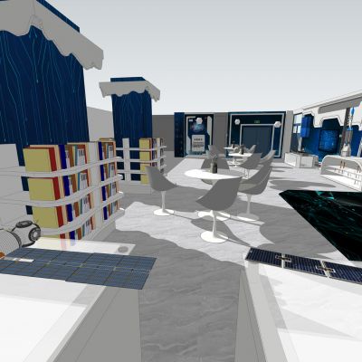 现代科技馆展厅SU模型