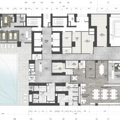 【SCDA】华润城润府一号楼会所&办公区 施设计方案+施工图+物料书