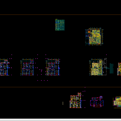 无锡蠡湖金茂府104㎡现代两居室样板间装修设计工程施工图