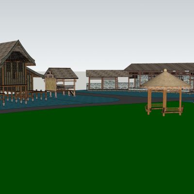 中式 乡村景观凉亭 美丽乡村旅游景观亭  景观亭