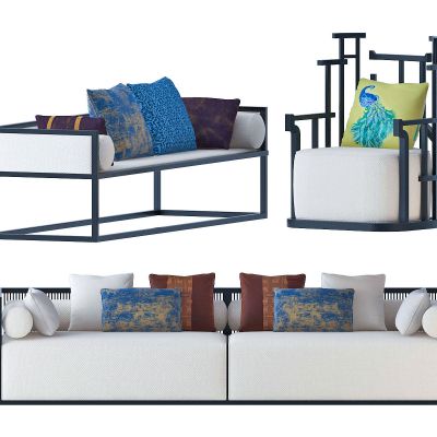 新中式木沙发椅子