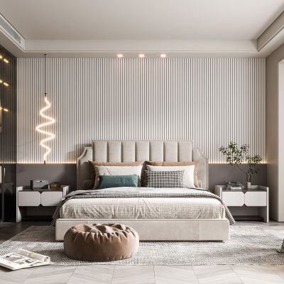 现代卧室SU模型