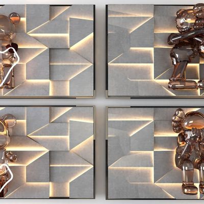 现代卡通手办墙饰挂件