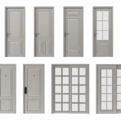 美式房门单开门推拉门