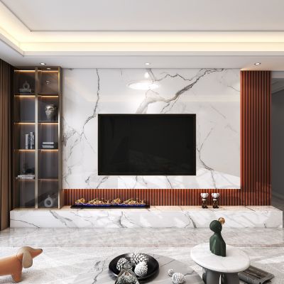 现代，轻奢，客厅，餐厅，客餐厅，背景墙，电视背景，电视背景墙，电视柜