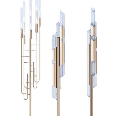 现代金属落地灯组合