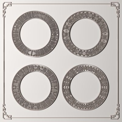 新中式圆环雕花