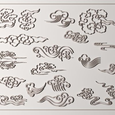 新中式雕花祥云